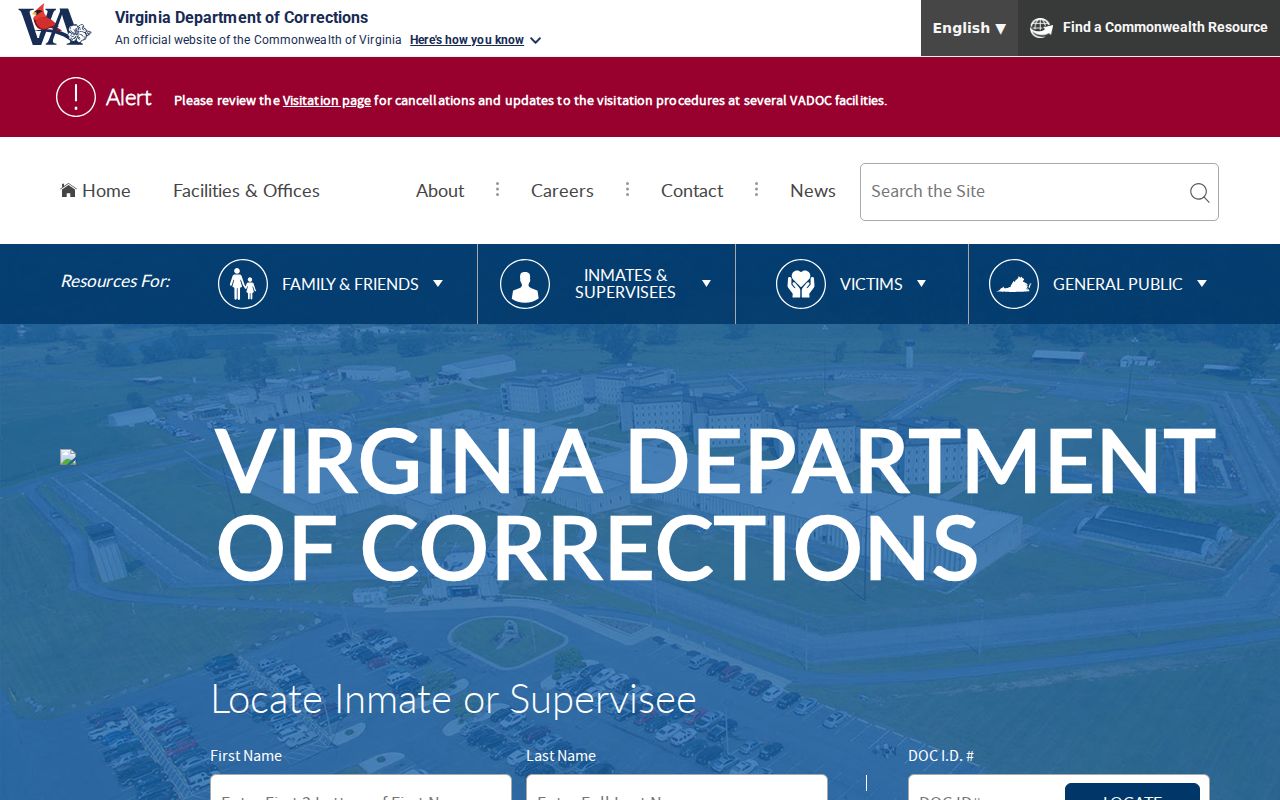 Prince William County resident directory Virginia Department of Corrections locator