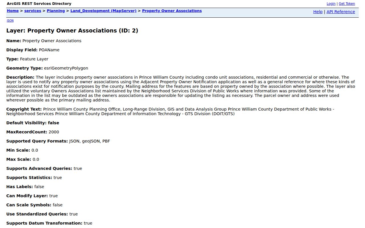 Prince William County neighbors association GIS field inventory