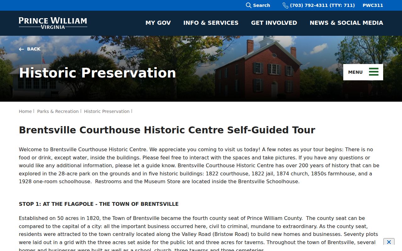 Prince William County previous residents research and Brentsville record-loss history